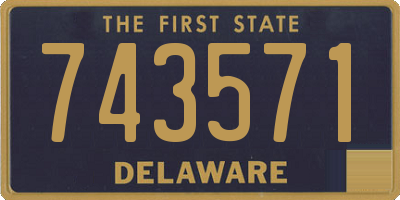 DE license plate 743571