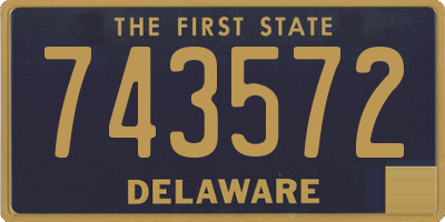DE license plate 743572