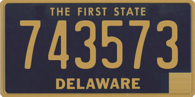 DE license plate 743573