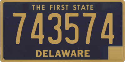 DE license plate 743574