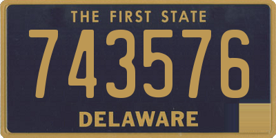 DE license plate 743576