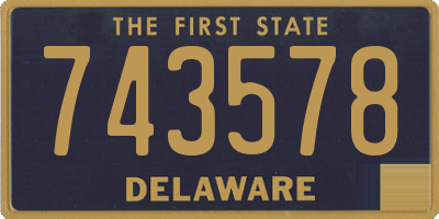 DE license plate 743578