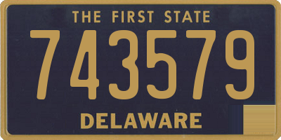 DE license plate 743579