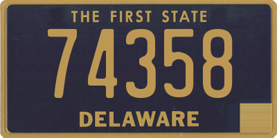 DE license plate 74358