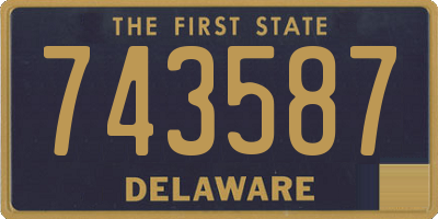 DE license plate 743587