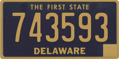 DE license plate 743593