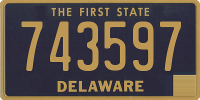 DE license plate 743597