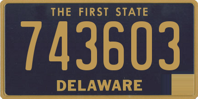 DE license plate 743603
