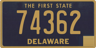 DE license plate 74362
