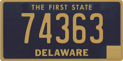 DE license plate 74363