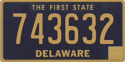 DE license plate 743632