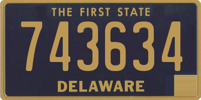 DE license plate 743634