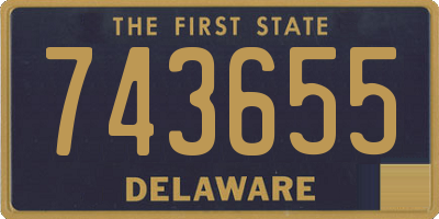 DE license plate 743655