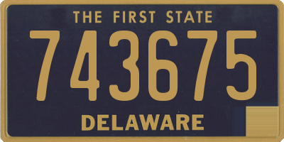 DE license plate 743675
