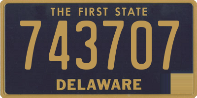 DE license plate 743707