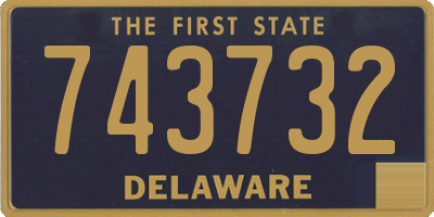 DE license plate 743732