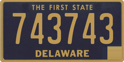 DE license plate 743743