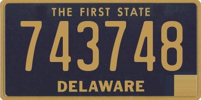 DE license plate 743748