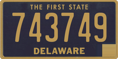 DE license plate 743749