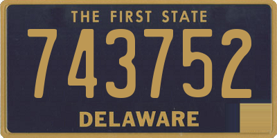 DE license plate 743752