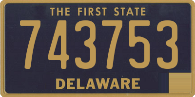 DE license plate 743753