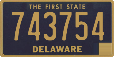 DE license plate 743754