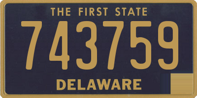 DE license plate 743759