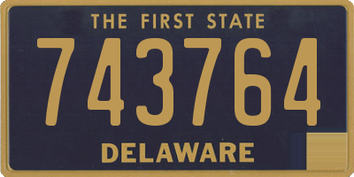 DE license plate 743764