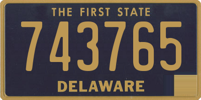 DE license plate 743765