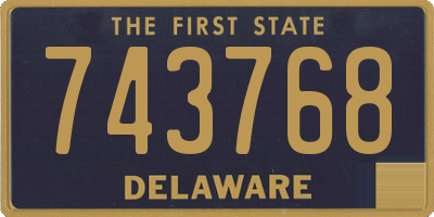 DE license plate 743768