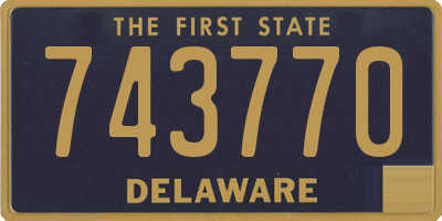 DE license plate 743770
