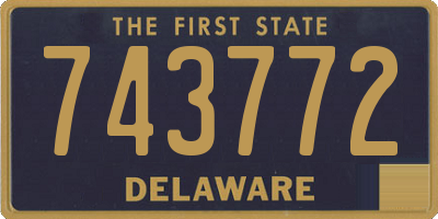 DE license plate 743772