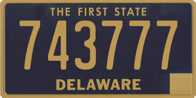 DE license plate 743777