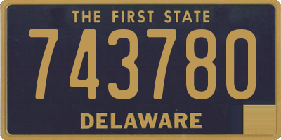 DE license plate 743780