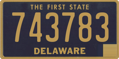 DE license plate 743783