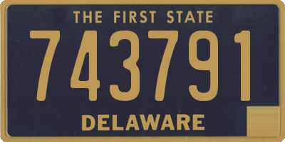 DE license plate 743791