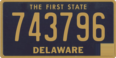 DE license plate 743796