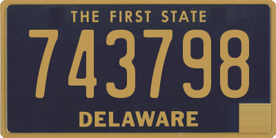 DE license plate 743798