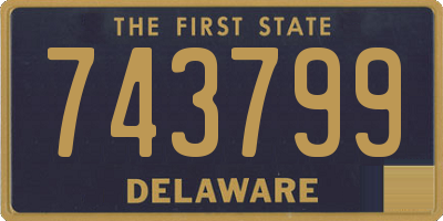 DE license plate 743799