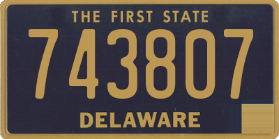 DE license plate 743807