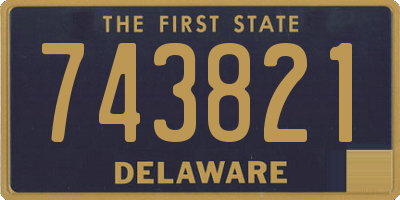 DE license plate 743821
