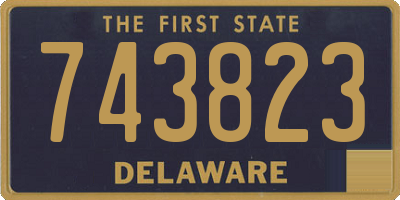 DE license plate 743823
