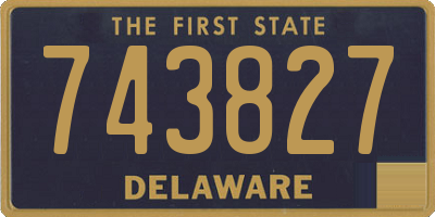 DE license plate 743827