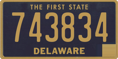 DE license plate 743834