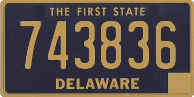 DE license plate 743836