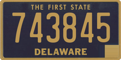 DE license plate 743845