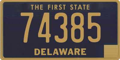 DE license plate 74385