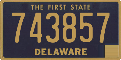 DE license plate 743857