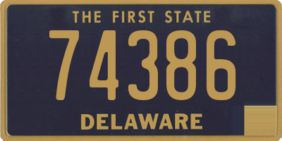 DE license plate 74386