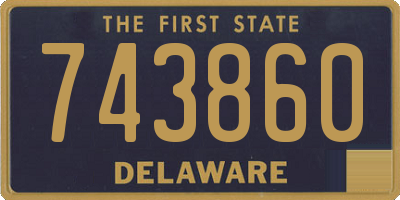 DE license plate 743860